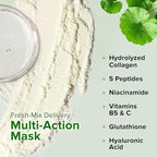 Ebanel Collagen Peptides Wash-Off Face Mask Set, 8 Pack Instant Skin Tightening - Image 3
