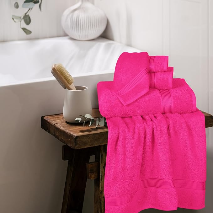 Elvana Home Ultra Soft 6 Pack Cotton Towel Set, Contains 2 Bath Towels 28x55 - Image 4