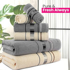 CASA COPENHAGEN X Line 6Pcs 100% Egyptian Cotton Large Designer Towels Gift - Image 5