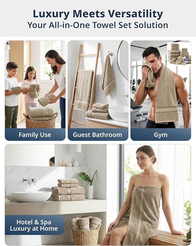 LANE LINEN Luxury Bath Towels Set - Image 5