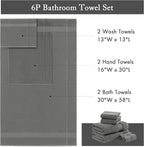 Madison Park Turkish 100% Cotton 600Gsm Luxury Premium Thick Soft Absorbent - Image 7