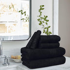 BOUTIQUO 6 Pack Cotton Towel Set, Contains 2 Bath Towels 28x55 inch, 2 Hand - Image 3