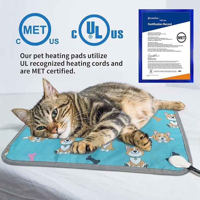 GOLOPET Cat Heating Pad, 22x18 in Heated Cat Bed, Adjustable - Image 6