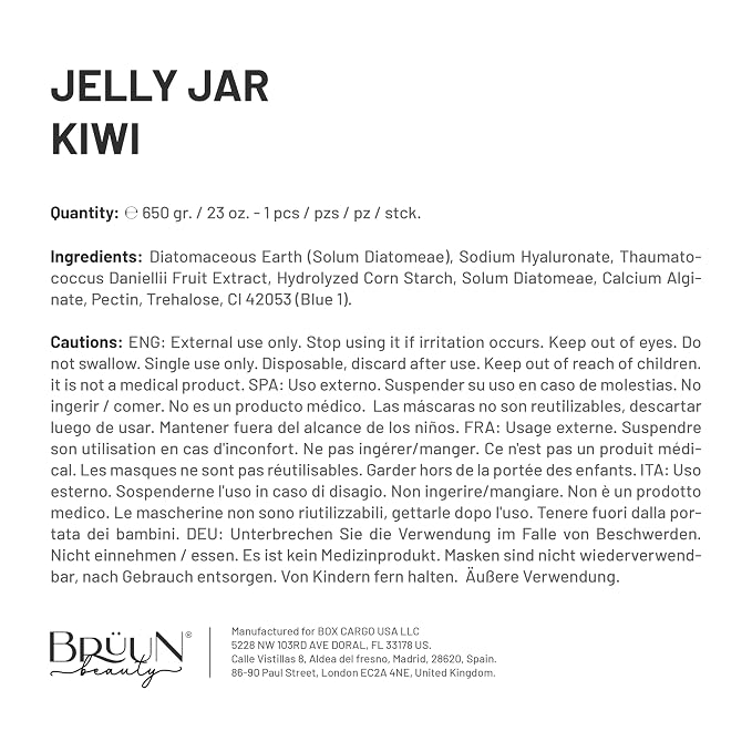 BRÜUN Peel-Off Kiwi Jelly Mask for Face Care – A 23 fl oz Rubber Mask Jar for - Image 7