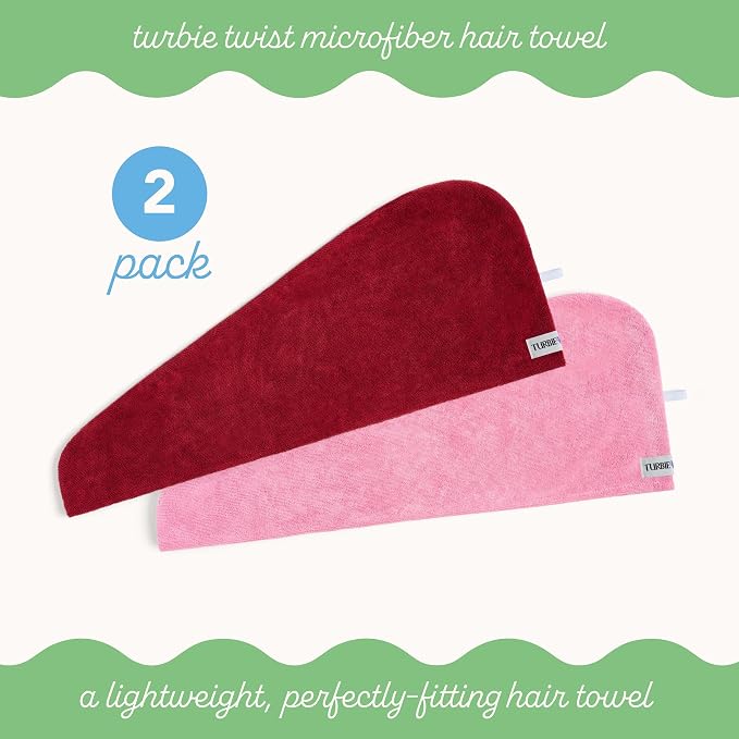 Turbie Twist 2-Pack Microfiber Hair Towel - Image 3