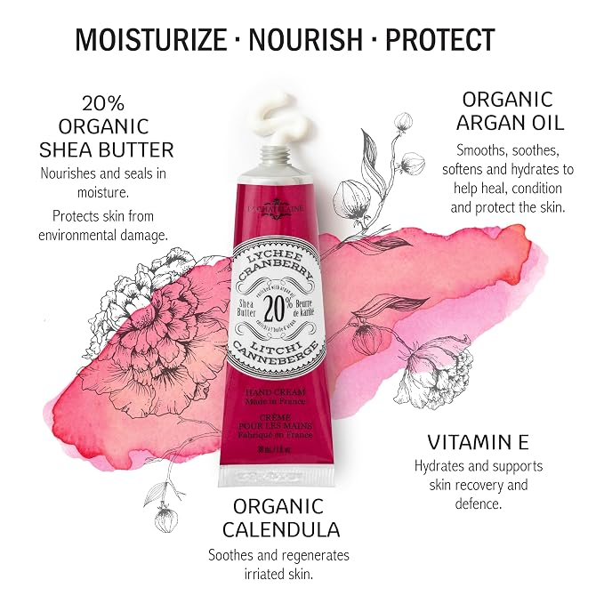 La Chatelaine 20% Shea Butter Hand Cream Travel Size, Organic Argan Oil - Image 2