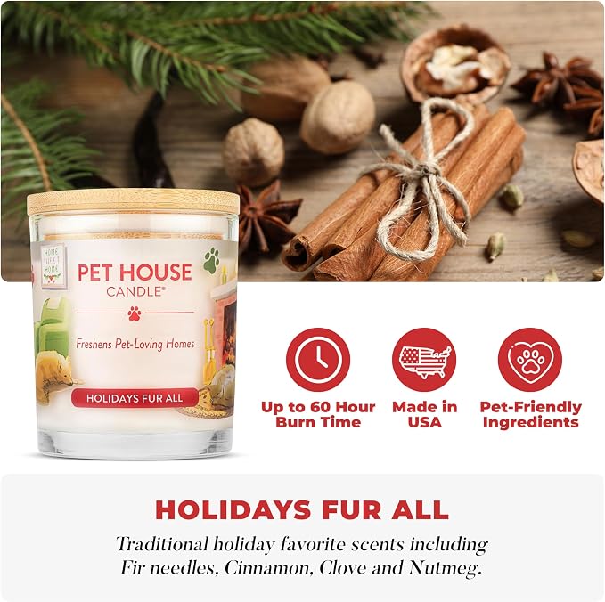 Pet House Scented Candle Plant Based Pet Odor Candle Clean Burning, Long Lasting - Image 2