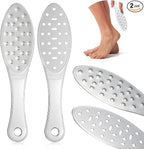 2 Pcs Stainless Steel Foot Scraper Metal Foot File Double Sided File Callus by Jutom