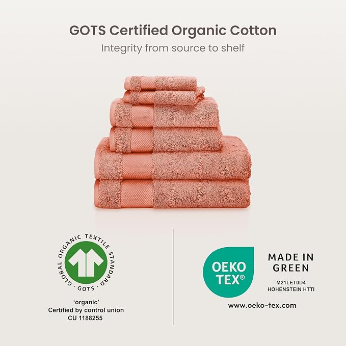 BIOWEAVES 100% Organic Cotton 700 GSM Luxury Bath Towels - Image 8