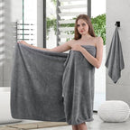 Ycosy Gray Bath Towels Set 35x70 Inches - Image 9