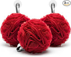 Large Bath Sponge Pack of 3 – Soft 70G Mesh Loofahs by PureBody