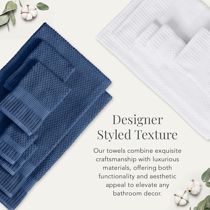 NY Loft 100% Cotton Hand Towels| 6 Pack Hand Towel Set | Absorbent & Quick-Dry - Image 4
