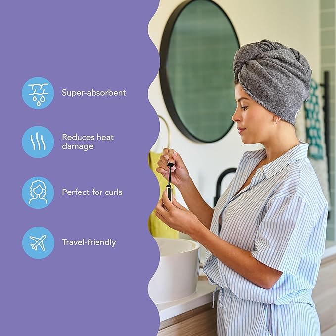 Turbie Twist 2-Pack Microfiber Hair Towel - Image 2