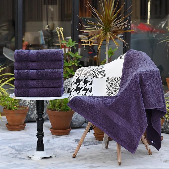 HERCULEAN Large Bath Towels 24 x 50 Pack of 6 | Quick Dry and Highly Absorbent - Image 5