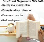 Creamy Magnesium Milk Bath Soak Powder Moisturize Soften Skin Coconut Vanilla - Image 2