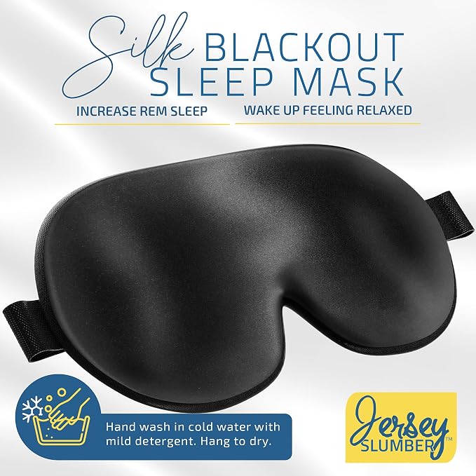 Silk Sleep Eye Mask for Men Women, Comfortable Super Soft Eye Mask - Image 2