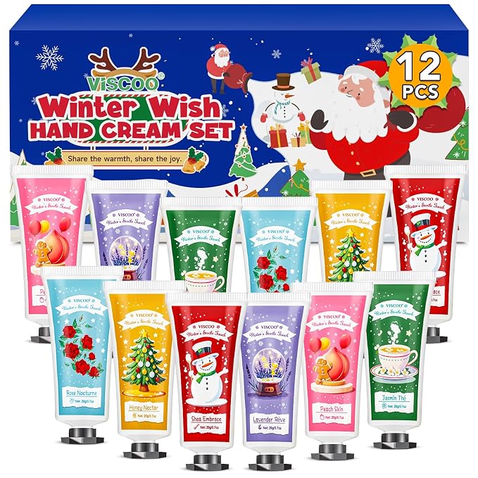 VISCOO 12 Pack Christmas Hand Cream Gift Set by VISCOO