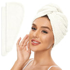 SimpleField 2 Pack Microfiber Hair Towel Wrap by SimpleField