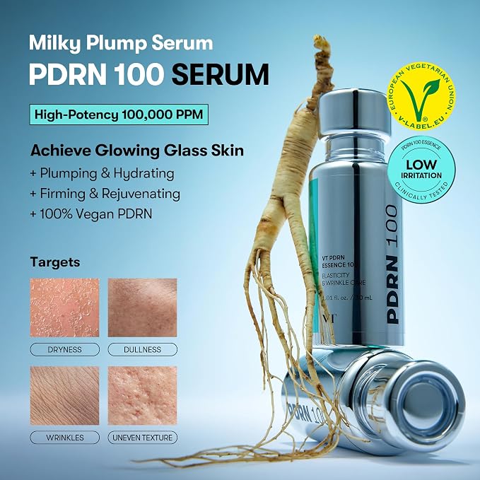 VT COSMETICS PDRN 100 Essence, Intensive Glow Serum, 000ppm Vegan PDRN - Image 2
