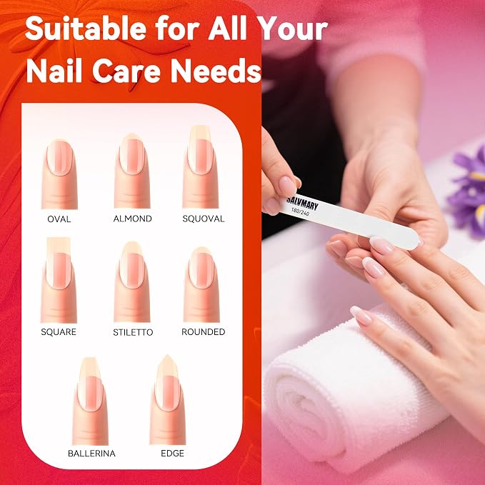 Professional Disposable Small Nail Files 180/240 Grit Double Sided White Emery - Image 3