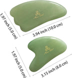 Mina Heal Gua Sha Facial Massager Set of 2 – Jade Guasha Lymphatic Drainage - Image 8