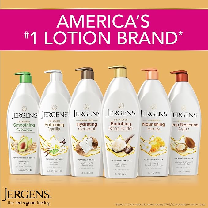 Jergens Deep Restoring Argan Oil Moisturizer, Soothing Body and Hand-Lotion - Image 7