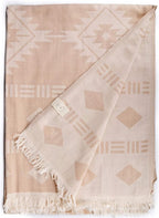 Bersuse 100% Cotton Belize XL Throw Blanket Turkish Towel Beach Blanket by Bersuse