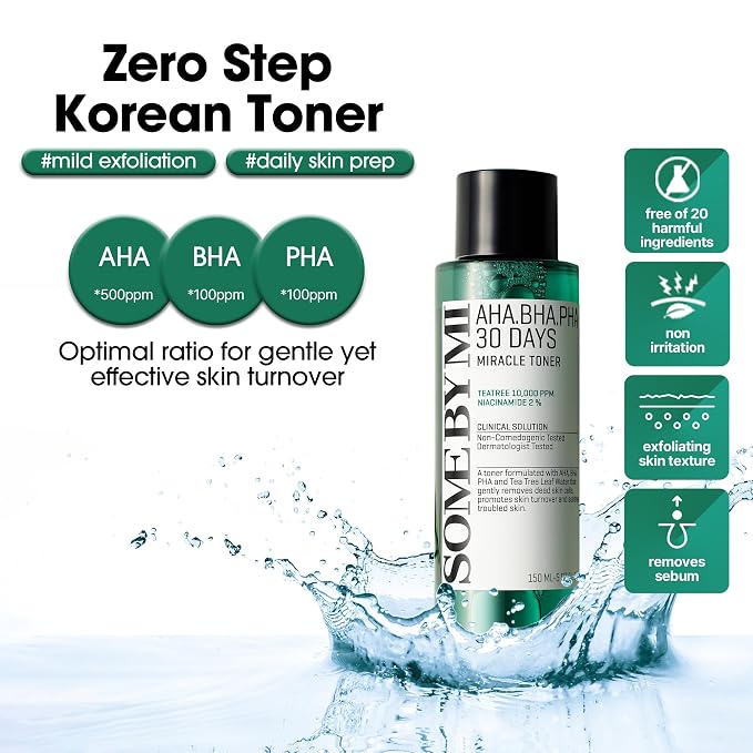 SOME BY MI AHA BHA PHA 30 Days Miracle Toner – 5.07oz, 150ml – Korean Salicylic - Image 2
