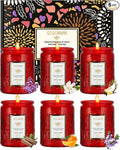Candles Set - 6PC Scented Candles, Soy Candle, Aromatherapy Candle, Soy Wax by QIQIMARK