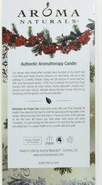 Aroma Naturals Holiday Essential Oil Vanilla & Peppermint Scented Pillar Candle - Image 3