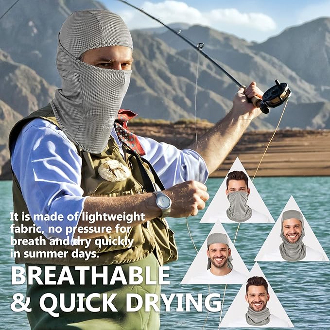 Balaclava Face Mask Sun UV Protection Breathable Full Head Mask - Image 5
