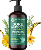 Sore Muscle Massage Oil for Massage Therapy by KesmedikNaturalRelief