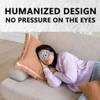 Blue and White Porcelain Silk Eye Mask - Image 4