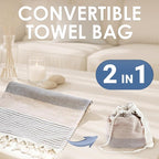 ATANI Turkish Beach Towel, Converts to a Bag, Oversized 100% Cotton Bath Towels - Image 2