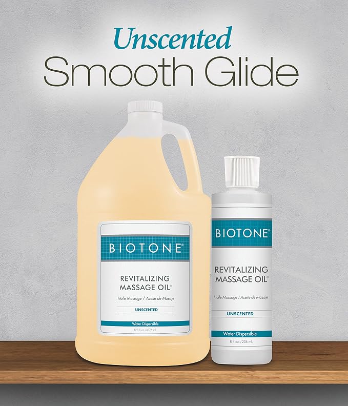 Biotone Revitalizing Massage Oil Unscented, 128 Ounces - Image 3