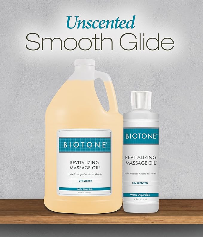 Biotone Revitalizing Unscented Massage Oil, 8 Ounce - Image 3