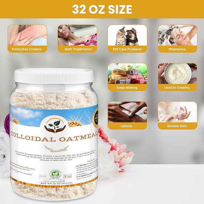 Dirty Treasures Colloidal Oatmeal Bath | Eczema & Itchy Skin Relief | Baby-Safe - Image 4