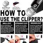 GA&EN Black Adjustable Artificial Acrylic Fake Nail False Nail Tip Clipper - Image 2