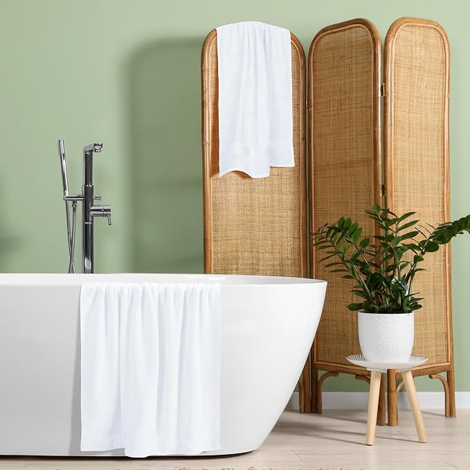 Elvana Home Cotton 2 Pack Oversized Bath Towel Set 28x55 inches, Large Bath - Image 5