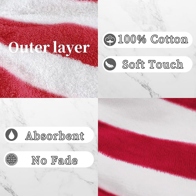 VOOVA & MOVAS Wash Mitts for Body 6-Pack, 100% Cotton Soft Absorbent Wash Cloths - Image 3