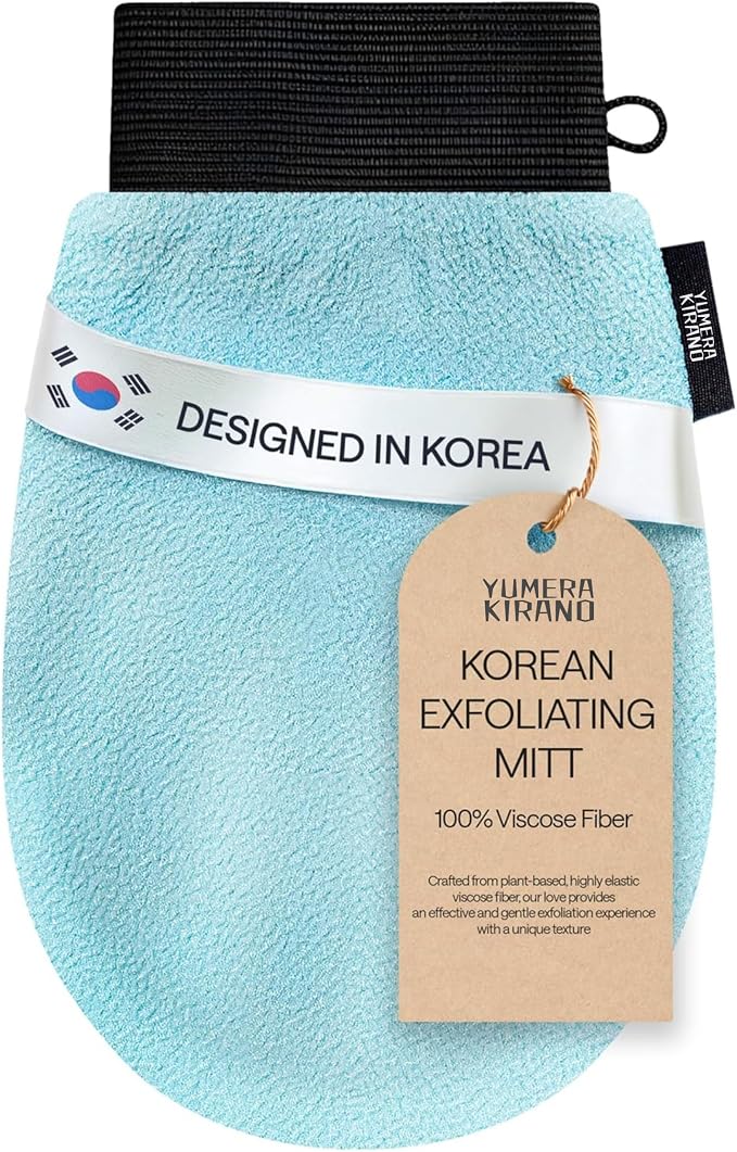 Korean Exfoliating Glove for Shower – Deep Body Scrubber & Face Exfoliator – by YumeraKirano