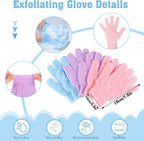 6 Pack African Net Sponge Exfoliating Glove Set, 3 Bath Sponge Body Scrubber - Image 3
