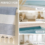 ATANI Turkish Beach Towel, Converts to a Bag, Oversized 100% Cotton Bath Towels - Image 5