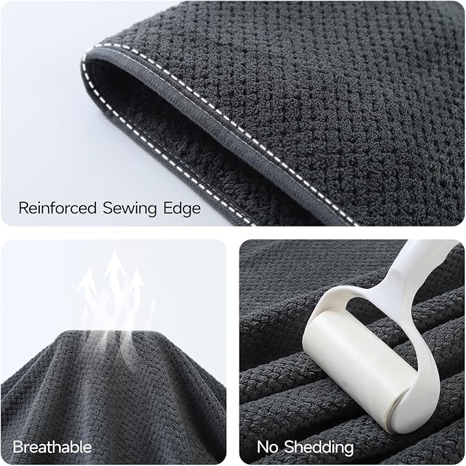 REDKISS Pack of 1 Jumbo Bath Sheet, 40 x 80 Inches Microfiber Oversized Bath - Image 5