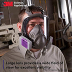 3M Full Facepiece Reusable Respirator 6700, Large Lens, ANSI High Impace Eye - Image 5