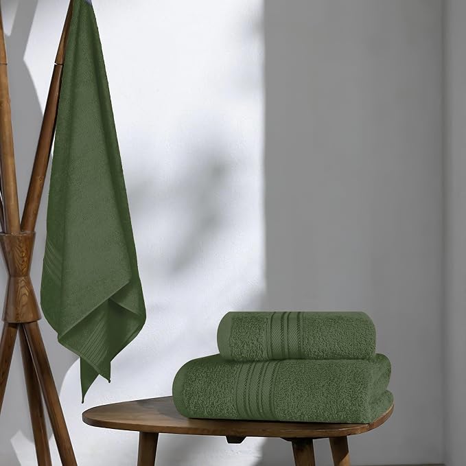 BOUTIQUO Ultra Soft 3 Pack Cotton Towel Set, Contains a Bath Towels 28x55 inch - Image 4
