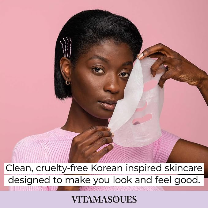 Vitamasques Face Masks Skincare Sheet Kit, Brightening, and Hydrating - Image 6