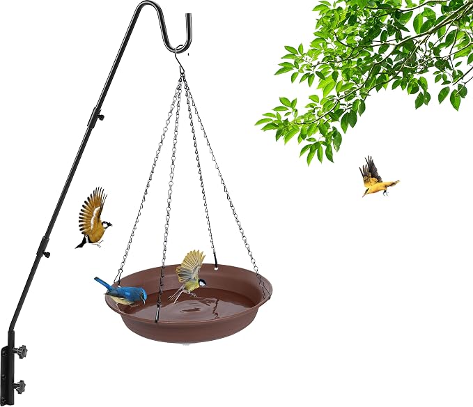 VUWEZ Hanging Bird Bath, Hanging Bird Water Feeder - Image 4