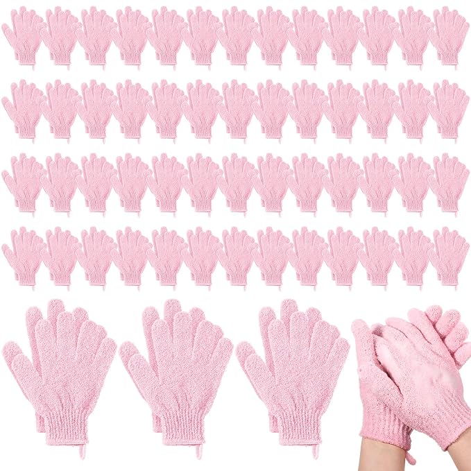 Didaey 104 Pcs Exfoliating Glove Bulk Shower Gloves by Didaey
