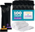 White Towel Services 8" x 8" inch Moist Cotton Towel Individually Wrapped by WhiteTowelServices